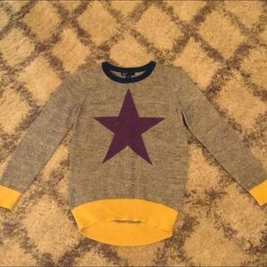 Gap Kids Yellow and Purple Girl's Star Sweater